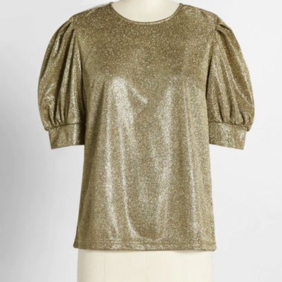 NWT Modcloth Too Glitzy to Function Top 1X - Picture 1 of 5